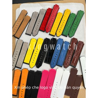 Dây da lót cao su cho đồng hồ nữ - nhiều màu - size 34mm /for Hublot Leather Watch Strap