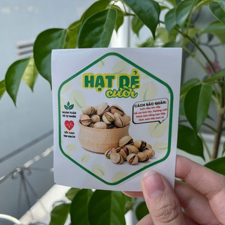 55 tem lục giác 7x8cm - Hạt dẻ cười