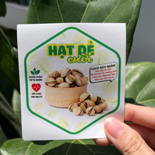 55 tem lục giác 7x8cm - Hạt dẻ cười