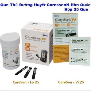 Que Thử Đường Huyết CareSens N (Hộp 25 Test)