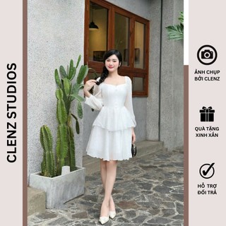 [ Clenz - Váy thiết kế cao cấp ] Đầm tiểu thư tay dài D11