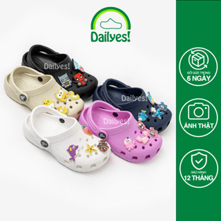 Dép Cross Cho Bé Band Classic, Dép Cross Trẻ Em Nhiều Màu đi êm, tặng 4 sticker cute, hỗ trợ đổi size - Dailyes Store