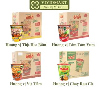 [THÙNG36LY]-MAMA- Mì Mama ly 4 vị: Tôm Tomyum, Thịt Heo Bằm, Vịt Tiềm, Chay Rau Củ, Mì ly Thái Lan ăn liền, Mì ly Mama
