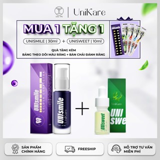 MUA 1 TẶNG 1, Serum hỗ trợ cải thiện tone răng UNIsmile, hỗ trợ sáng răng ố vàng - UniKare 30ML