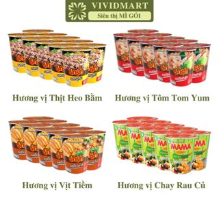 [SET10LY]-MAMA- Mì Mama ly 4 vị: Tôm Tomyum, Thịt Heo Bằm, Vịt Tiềm, Chay Rau Củ, Mì ly Thái Lan ăn liền, Mì ly Mama
