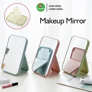 Gương để bàn trang điểm mini, gương chữ nhật cầm tay gấp gọn tiện dụng dễ thương