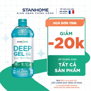 Tẩy cặn canxi, vết ố vàng nhà tắm Stanhome Deep Gel làm sạch vòi inox, gương, sàn, gạch men 750ml