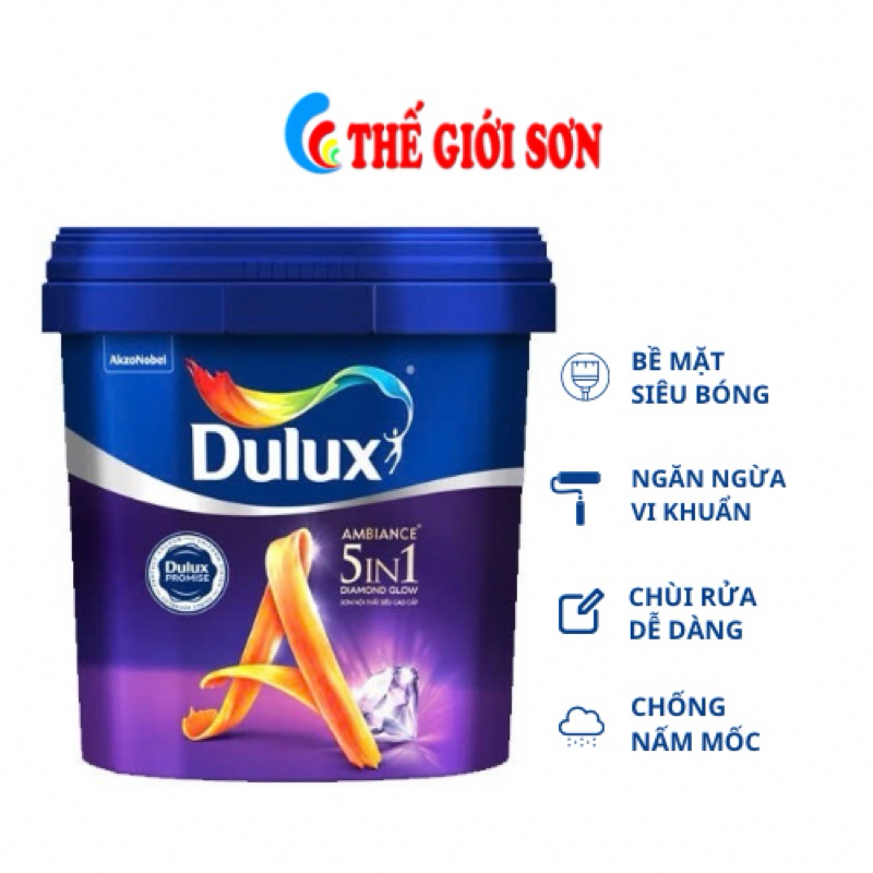 5L- 66AB Sơn Dulux Ambiance 5in1 Siêu Bóng - Sơn bóng Dulux nội thất