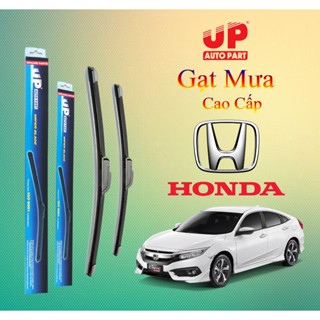 Gạt mưa, gạt nước kính lái ô tô HONDA Brio, City, Jazz, Civic, Accord, HRV, CRV, BRV - Xương mềm Silicone UP PARTS OEM