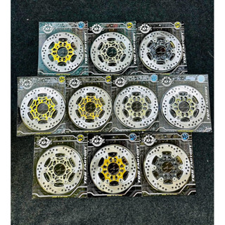 đĩa TQ6 220mm v6 v5 v4 - 4 lỗ thông dụng - lòng nhôm đen xám vàng