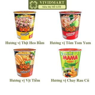 [LY LẺ] - MAMA - Mì Mama ly 4 vị: Tôm Tomyum, Thịt Heo Bằm, Vịt Tiềm, Chay Rau Củ, Mì ly Thái Lan ăn liền, Mì ly Mama