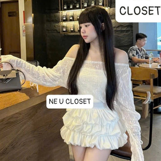   HÀNG LOẠI 1  Set áo ren lệch vai cách điệu buộc dây tay phối chân váy tầng set áo trễ vai set ren set mùa thu,sẵ.... 