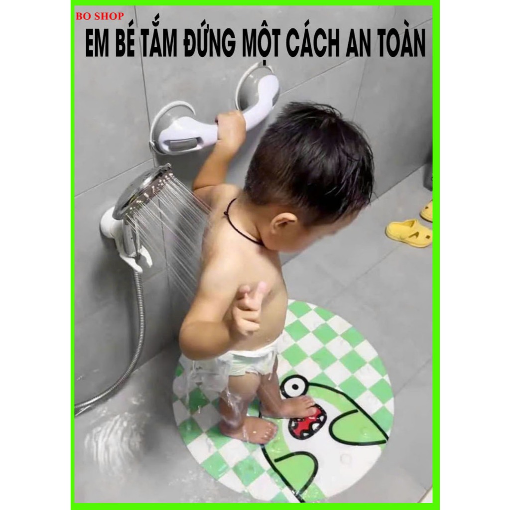 Tay vịn cầm nắm chắc chắn cho bé đứng tắm, đỡ vịn bà bầu, người già an toàn trong nhà vệ sinh