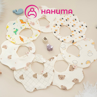 Yếm Tròn Xô Sơ Sinh Hahuma, Yếm Tròn Vải Xô Mềm Mại Cho Bé Ăn Dặm