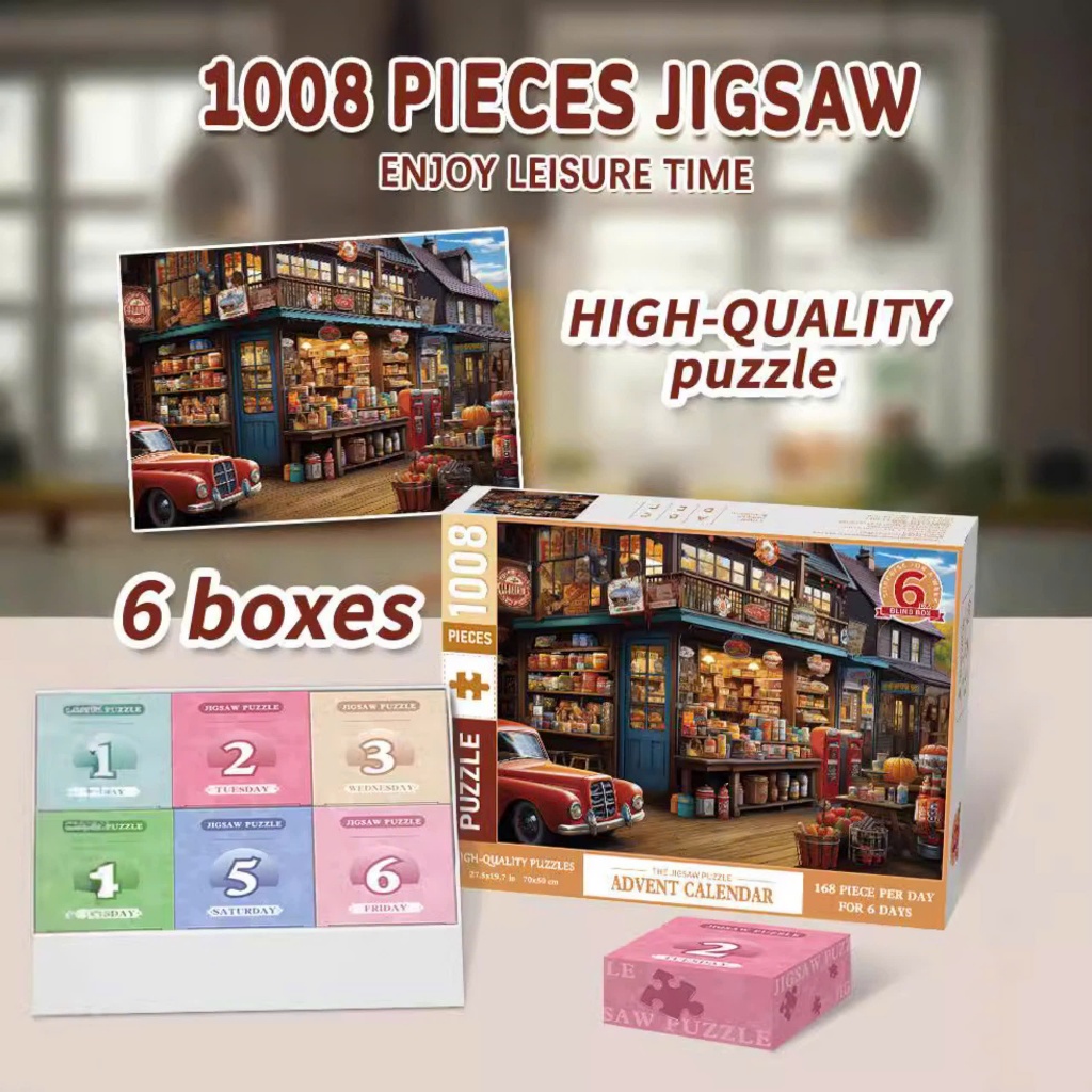 [HOT] Bộ tranh xếp hình 6 in 1 50x70 Puzzle 1000 miếng Tranh ghép hình 1000 mảnh Xếp Hình 1000 Pcs J