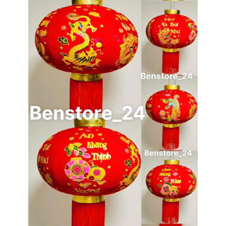 [Tăng buộc tóc] Đèn Lồng Vải Treo Tết Lễ Hội Size 60cm/80cm/100cm mẫu mới nhất 2025