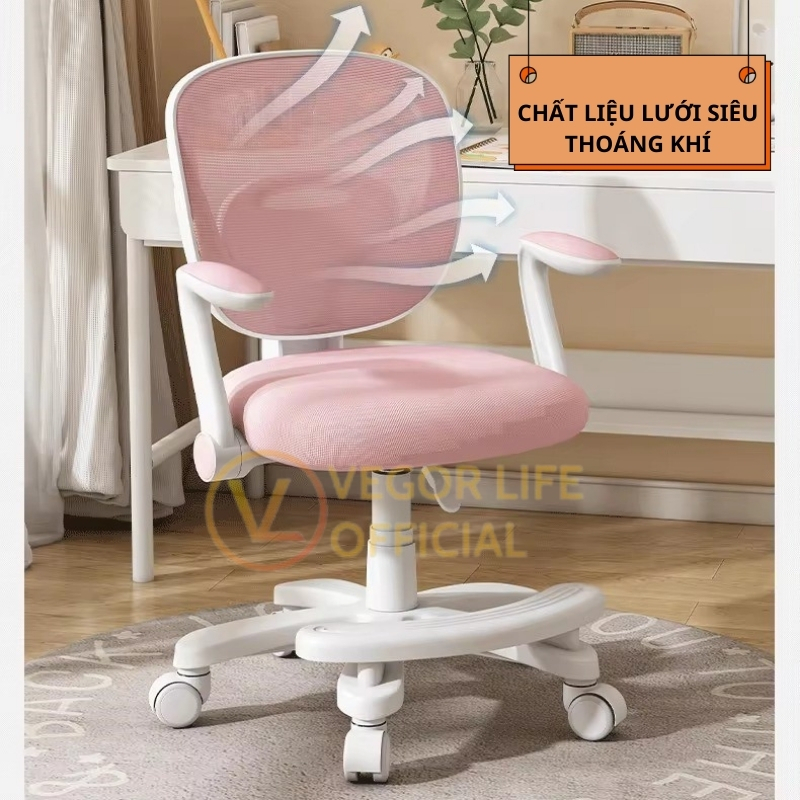 Ghế chống gù học sinh Vegor Life TE-01 thiết kế khoa học tựa lưng điều chỉnh, giúp bé có tư thế ngồi đúng chuẩn chống gù | BigBuy360 - bigbuy360.vn