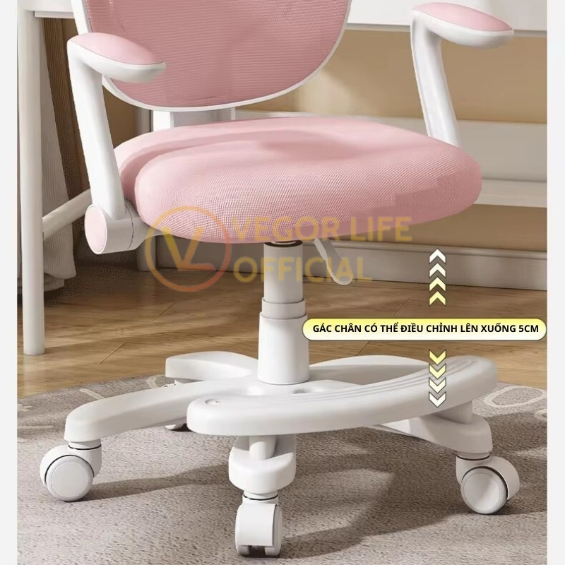 Ghế chống gù học sinh Vegor Life TE-01 thiết kế khoa học tựa lưng điều chỉnh, giúp bé có tư thế ngồi đúng chuẩn chống gù | BigBuy360 - bigbuy360.vn