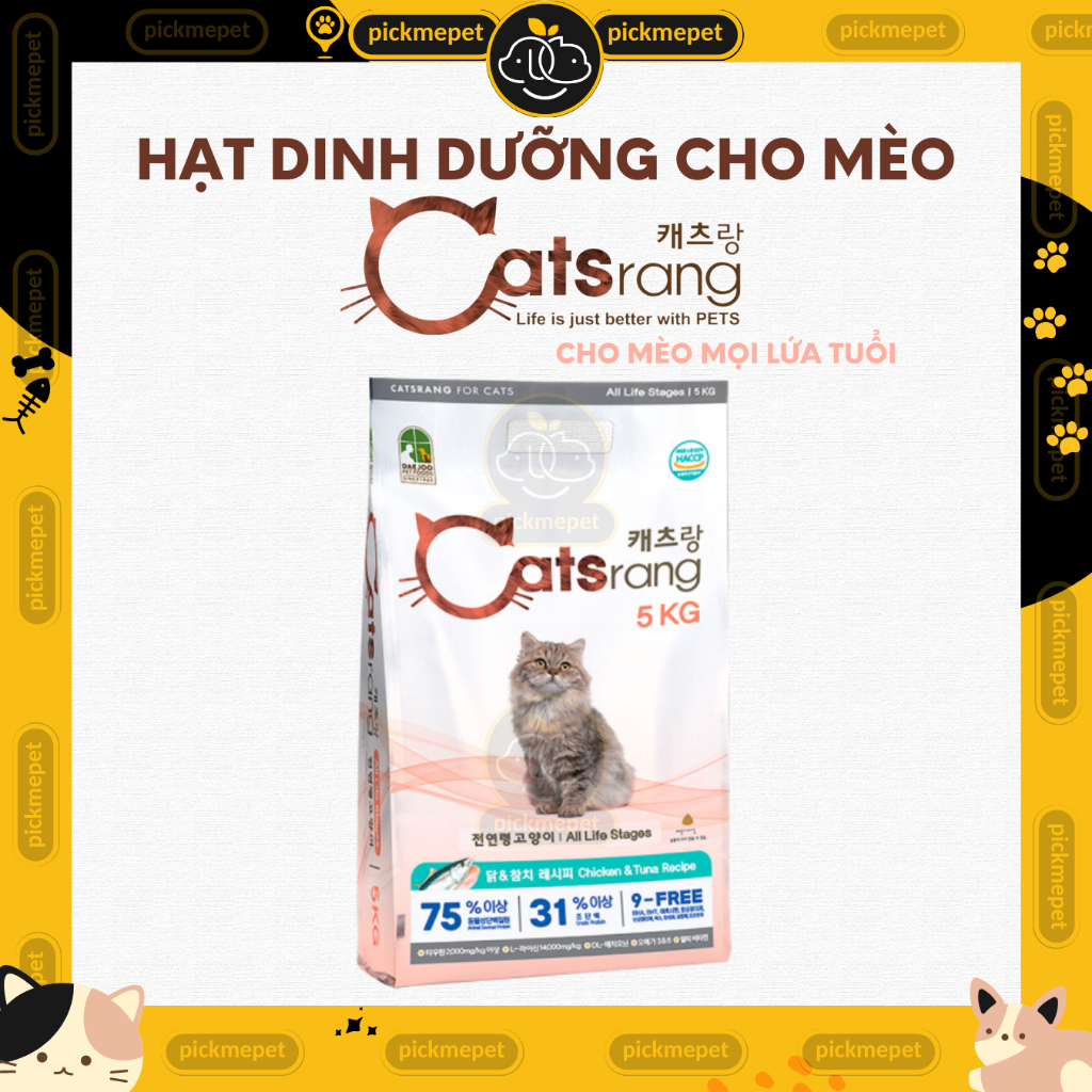 [Bao 5kg] Hạt Catsrang |Catrang |Cats rang Cho Mèo Mọi Lứa Tuổi