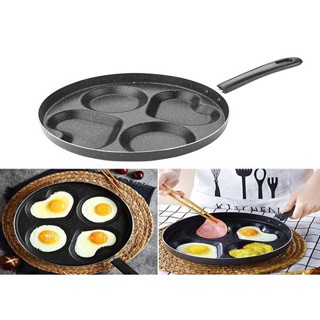 Chảo 4 lỗ chống dính hình trái tim- chảo chiên 4 ngăn tạo hình- chảo chống dính dùng cho mọi loại bế