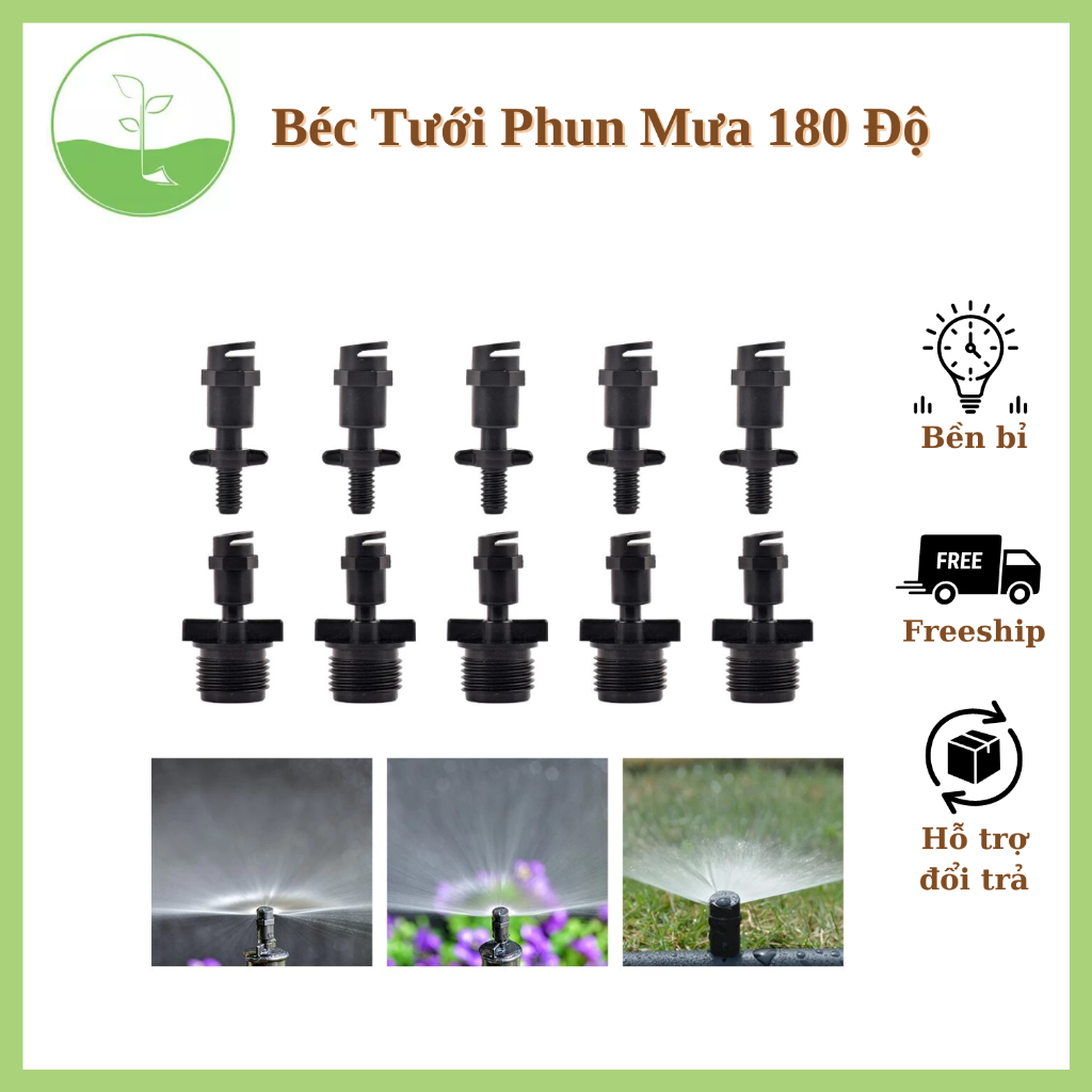 Béc Tưới Phun Mưa 180 Độ, béc góc tưới hẹp, tưới hàng rào- (10 béc)