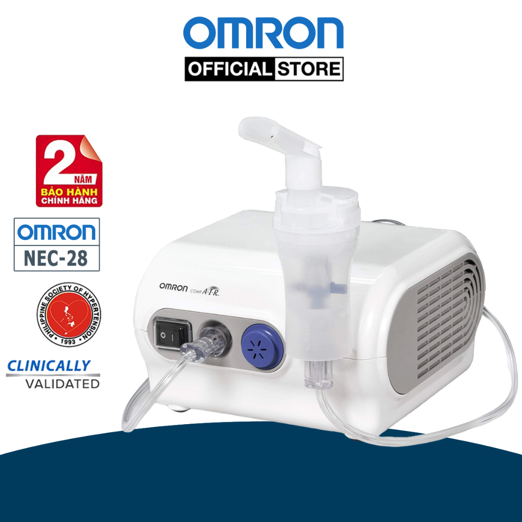 [Thương Hiệu Nhật Bản] Máy Xông Khí Dung , Xông Mũi Họng Omron NE-C28 | Bảo Hành 24 Tháng
