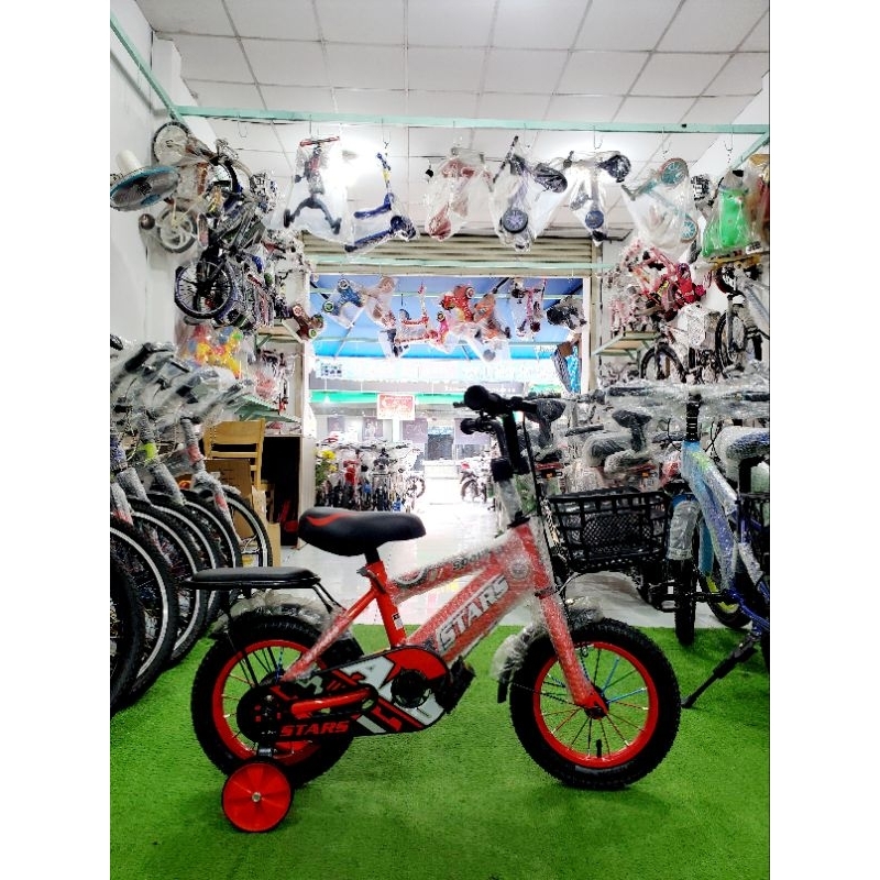 Xe đạp bé trai 12inch 2_5tuoi xe đạp trẻ em trai tập đi có bánh phụ