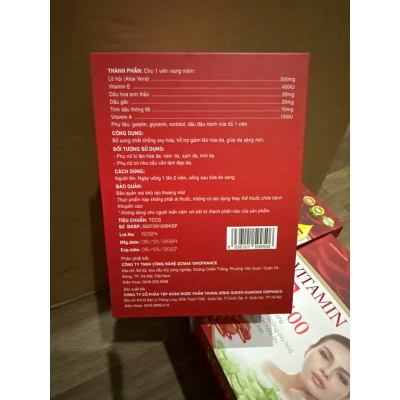 Vitamin E đỏ lô hội E400 chính hãng, Viên uống vitamin Aloe Vera hỗ trợ đẹp da giảm nám giảm oxy hoá hiệu quả 30 viên