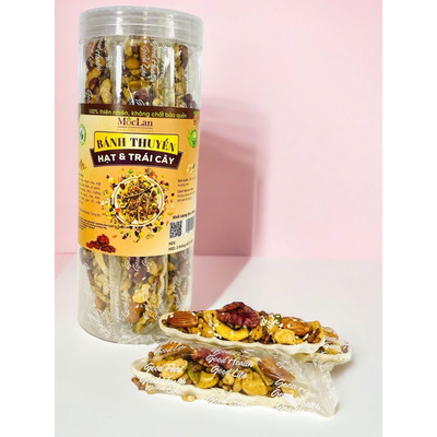 Bánh thuyền hạt dinh dưỡng Mộc Lan loại Vip mix các loại hạt hỗ trợ giảm cân ăn kiêng - 250g, 500g
