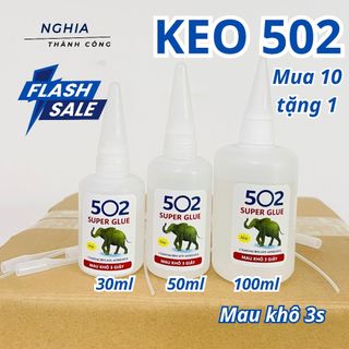 Keo con voi 502 loại tốt, keo dán sắt dung tích 30-50-100ml (mua 10 tặng 1 cùng loại)
