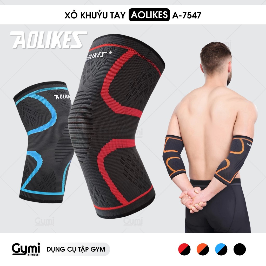 Xỏ Khuỷu Tay Aolikes A-7547 [1 ĐÔI] - Bảo Vệ Khuỷu Tay Thể Thao - Chống Trượt, Thoáng Khí, Co Giãn