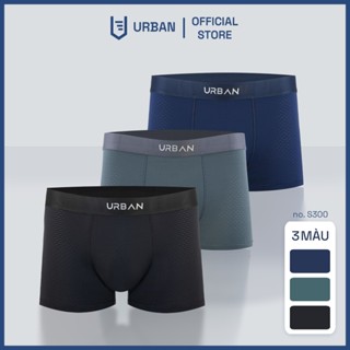 Quần Lót Boxer Nam URBAN VẢI BAMBOO Tự Nhiên 100% Cao Cấp, Mềm Mát, Khử Khuẩn, Mặt Lưới Thoáng khí S300