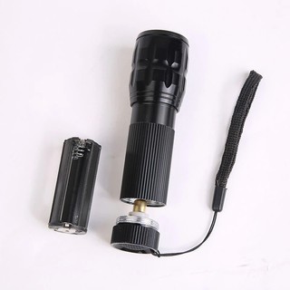 Đèn pin siêu sáng X2000 police mini vỏ nhôm chống nước dùng pin có dây 3 chế độ chiếu sáng zoom xa gần cầm tay bỏ túi