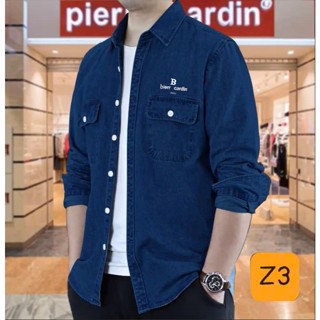 Áo Khoác Sơ Mi Jean Nam Màu XANH Than Cao Cấp Vải Dày Dặn Phong Cách Unisex, Chống Nắng, Đi Chơi Đi Làm Thoải Mái