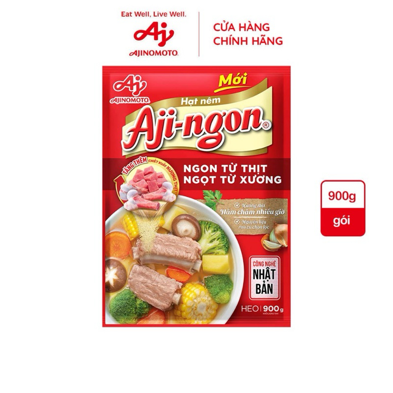 Hạt nêm Aji - ngon 900g (ngon từ thịt ngọt từ xương)