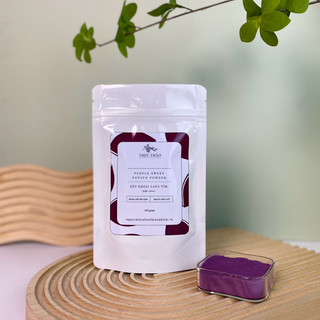 Bột Khoai Lang Tím Hấp Chín Sấy Lạnh Thực Thảo 100g/ 500g - Cho Bé Ăn Dặm, Nấu Cháo, Làm Bánh, Đạt HACCP