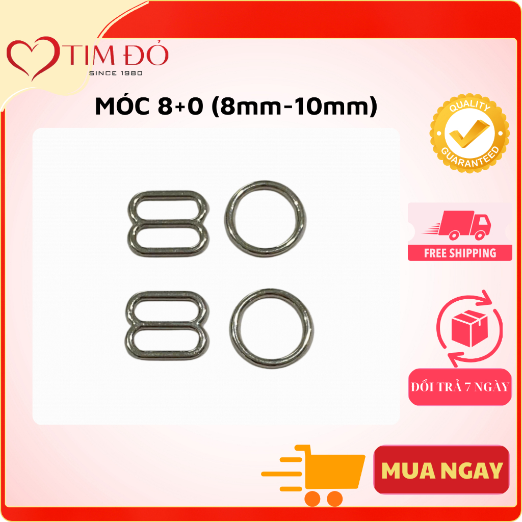 Khoen 8+0 tăng giảm dây áo 8mm-10mm 1000 bộ/bịch