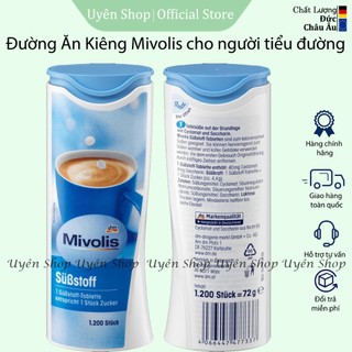  Viên Đường Ăn Kiêng Mivolis Substoff hương vị tự nhiên đậm đà hàm lượng Calo rất thấp hộp 72g 