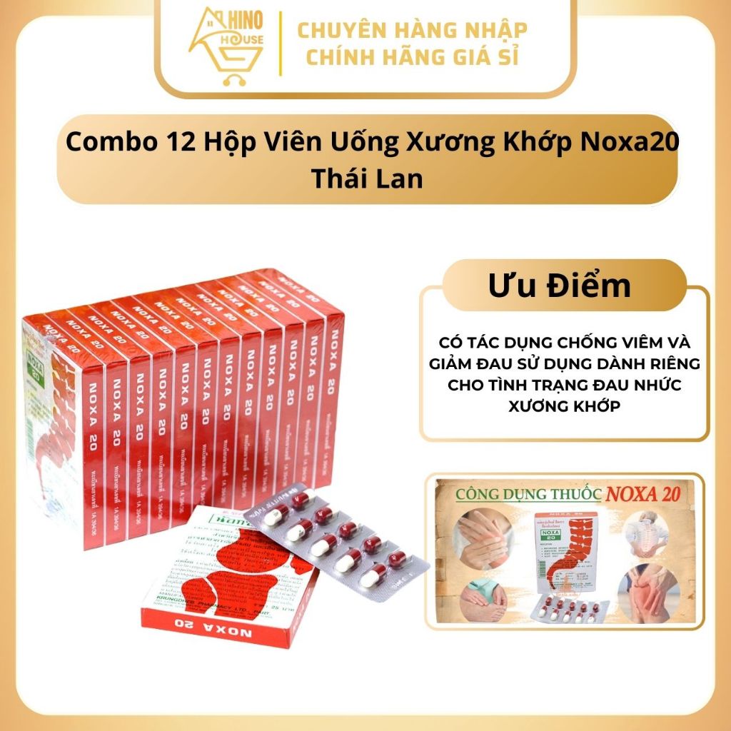 Viên Uống Xương Khớp Noxa 20 Thái Lan Hỗ Trợ Chống Viêm, Giảm Đau Xương Khớp - Hinohouse
