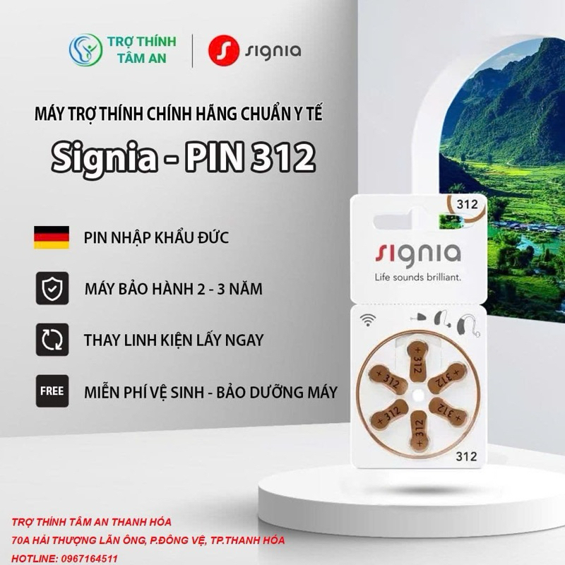 PIN 312 MÁY TRỢ THÍNH SIGNIA