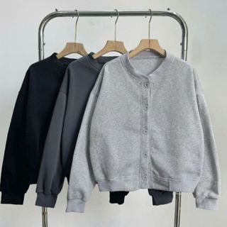 Áo khoác Bigsize Nữ dáng bomber tôn dáng thon gọn vải nỉ bông mềm mại basic dễ phối đồ - KHOAC12