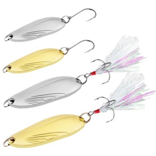  Mồi thìa câu cá 5g,8g bằng kim loại mồi câu cá giả có lông vũ - Thắng Fishing 