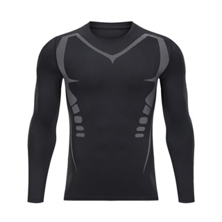  Áo Thể Thao Nam Tay Dài Áo Tập Gym Nam Chất Thun Lạnh Áo Giữ Nhiệt Nam Đá Bóng 