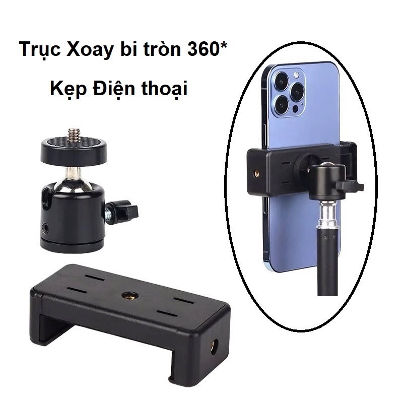 Kẹp điện thoại và trục xoay 360 độ ngang dọc theo nhiều hướng cho điện thoại CITYCASE