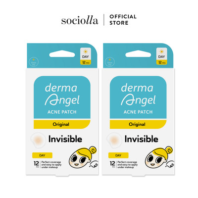 Combo 2 Miếng Dán Mụn Hút Mụn, Gom Cồi Hiệu Quả Derma Angel Dùng Ban Ngày Day 12pcs