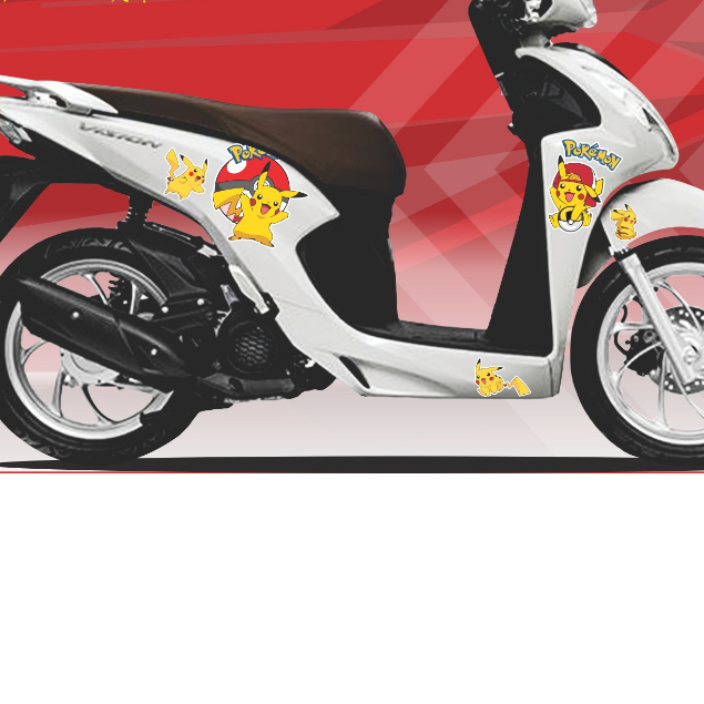 TEM VISION 2021STICKER PIKACHU NGỘ NGHĨNH CUTE