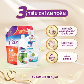 Nước Rửa Chén Bát Carefor 800ml Đậm Đặc Đánh Bay Mọi Vết Bẩn Không Mùi, Tinh Chất Quế, Kiwi