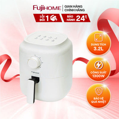Nồi chiên không dầu mini FUJIHOME A3 dung tích 3,2 lít công suât lớn 1300w thực phẩm chín nhanh đều