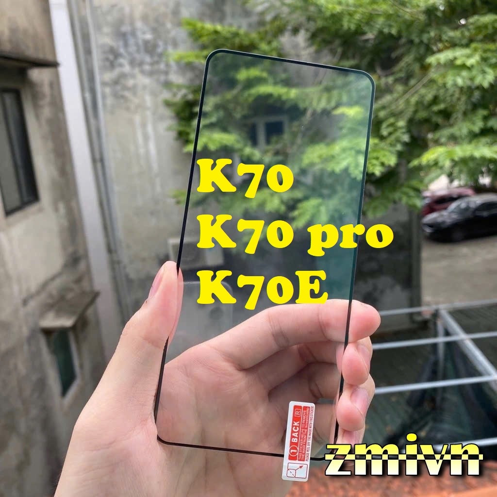 Kính Cường lực viền mỏng Full màn Xiaomi Redmi K70 K70 pro K70e Full keo màn