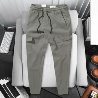 Quần nỉ nam ống suông túi hộp da cá H2T quần dài nam Slimfit Cargo năng động dễ phối đồ - 1788